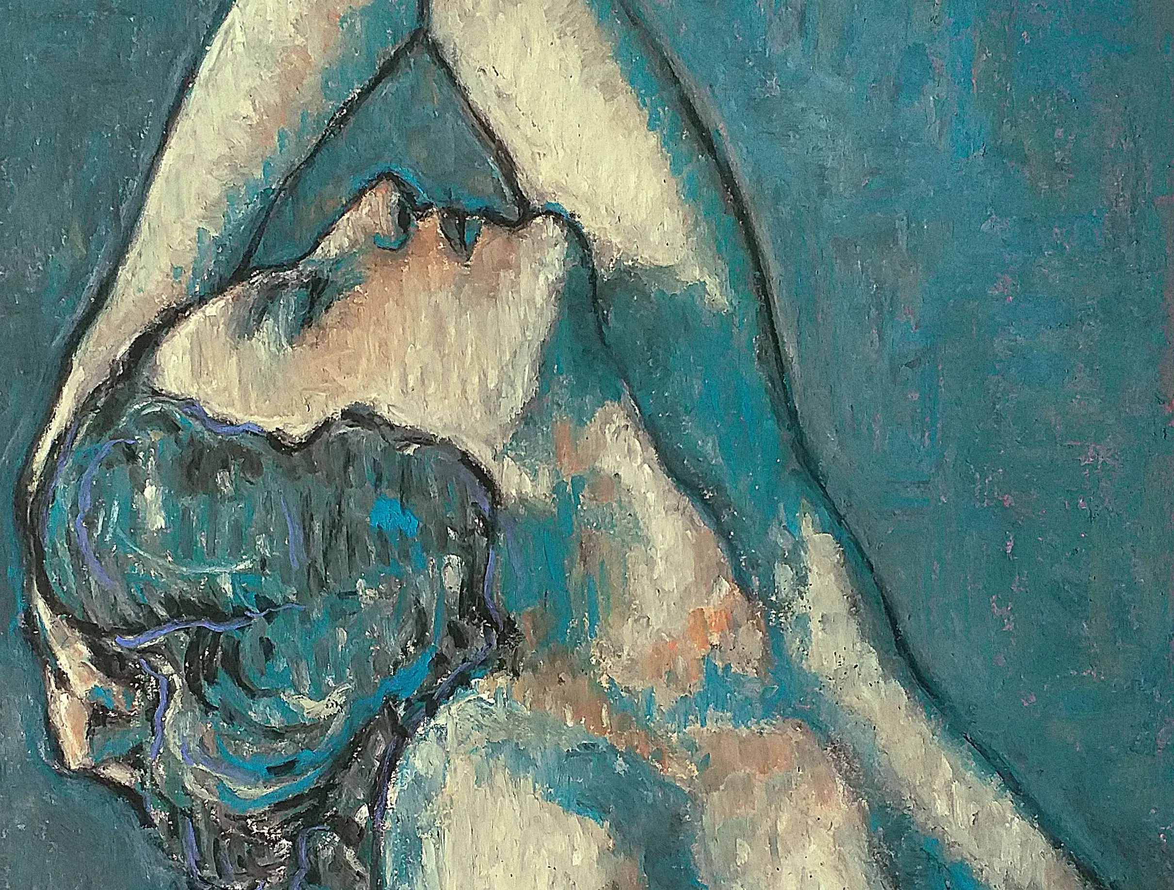 Portrait au pastel femme blonde - Michel Marques
